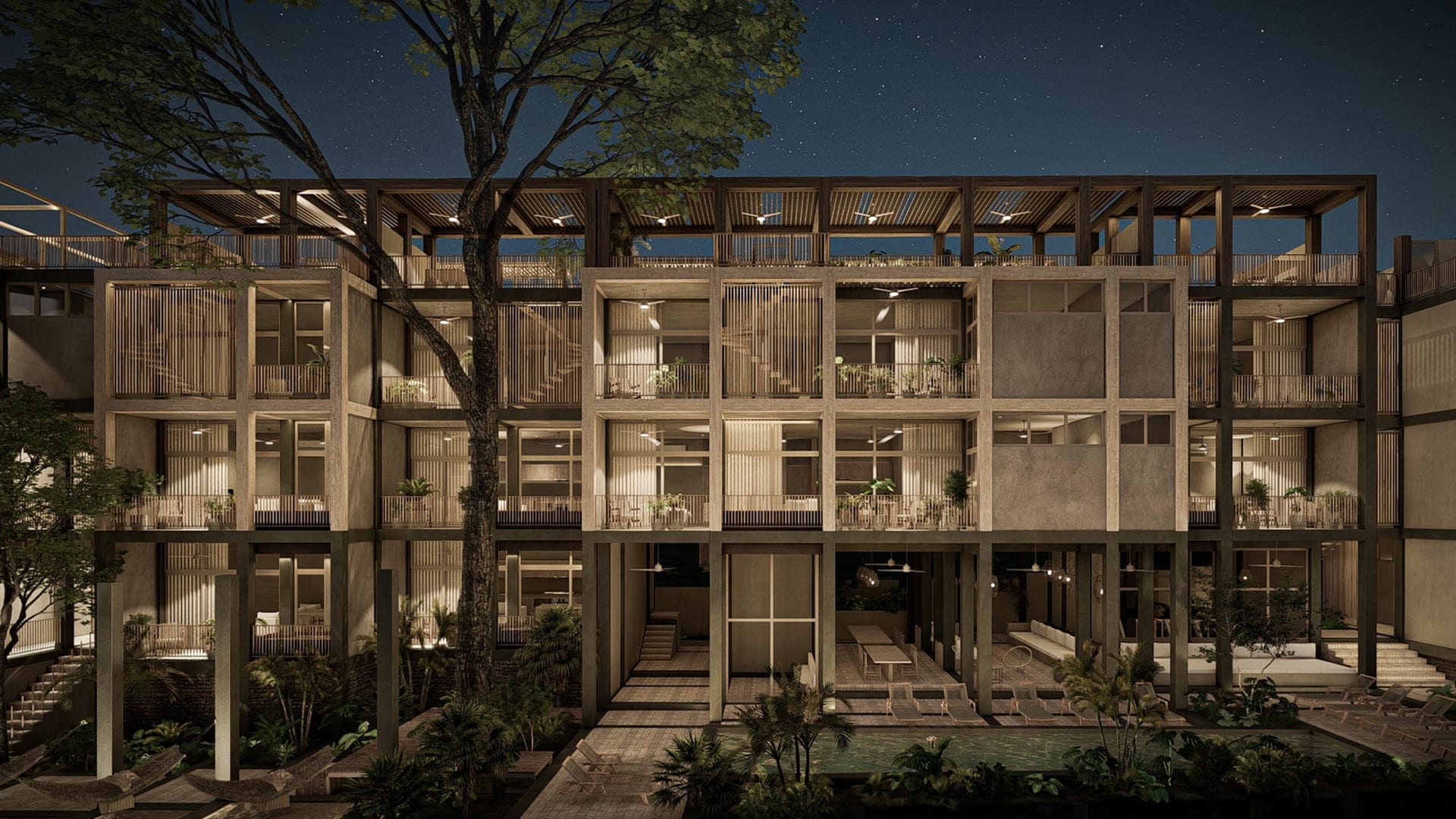 Arquitectura de Ceiba — diseño contemporáneo integrado al entorno natural de Bacalar