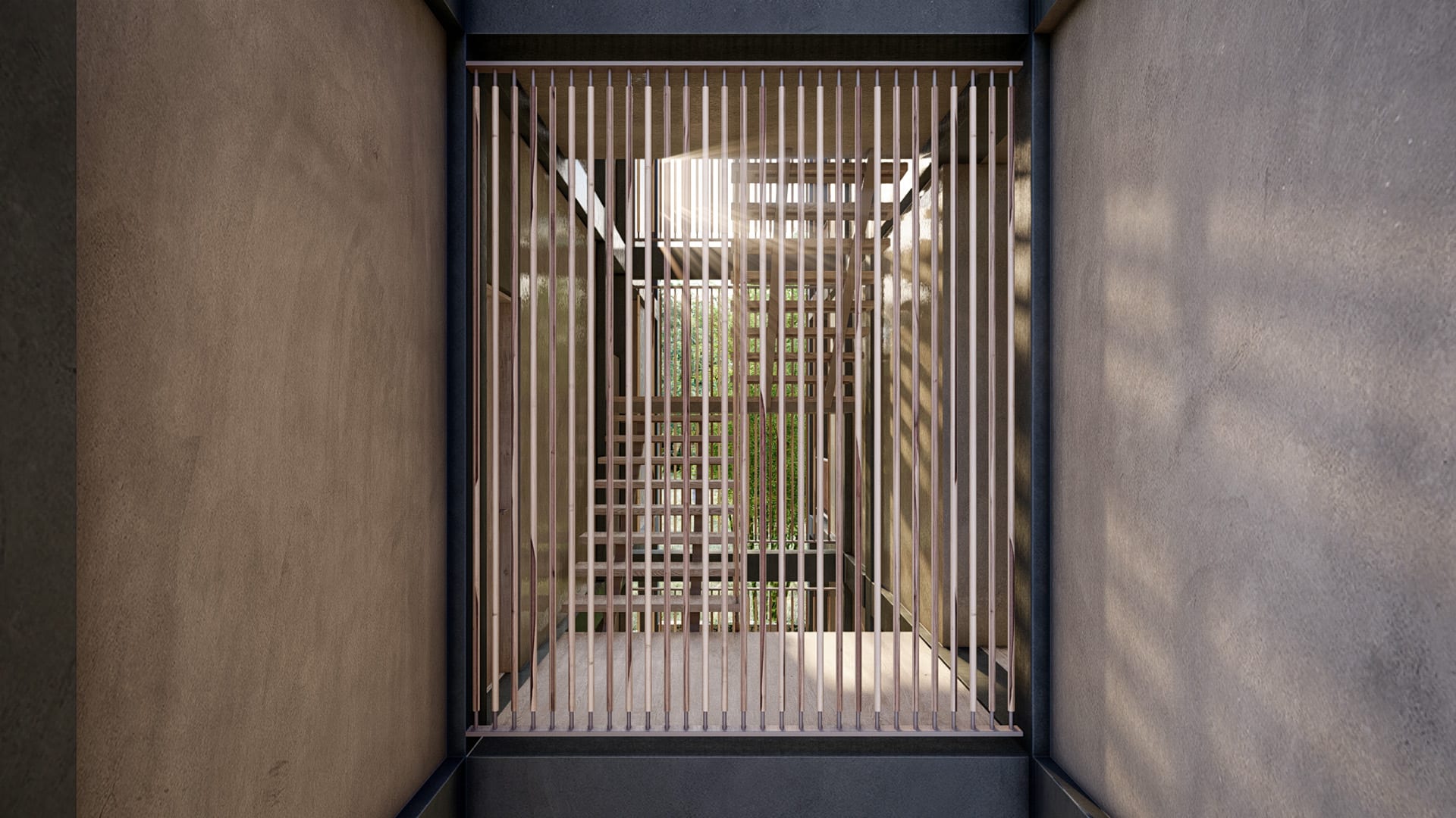 Arquitectura de Ceiba — detalles de escaleras con materiales naturales
